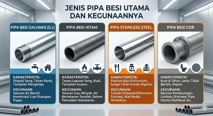 jenis pipa besi