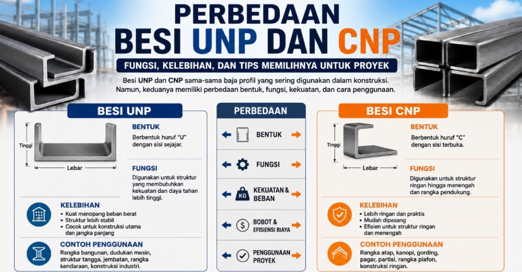 Perbedaan Besi UNP dan CNP